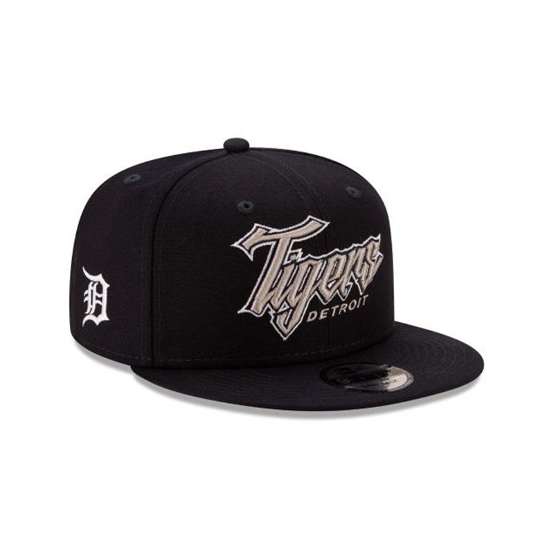 MLB Detroit Tigers Slab 9Fifty Snapback (WDB4605) - Blue New Era Caps